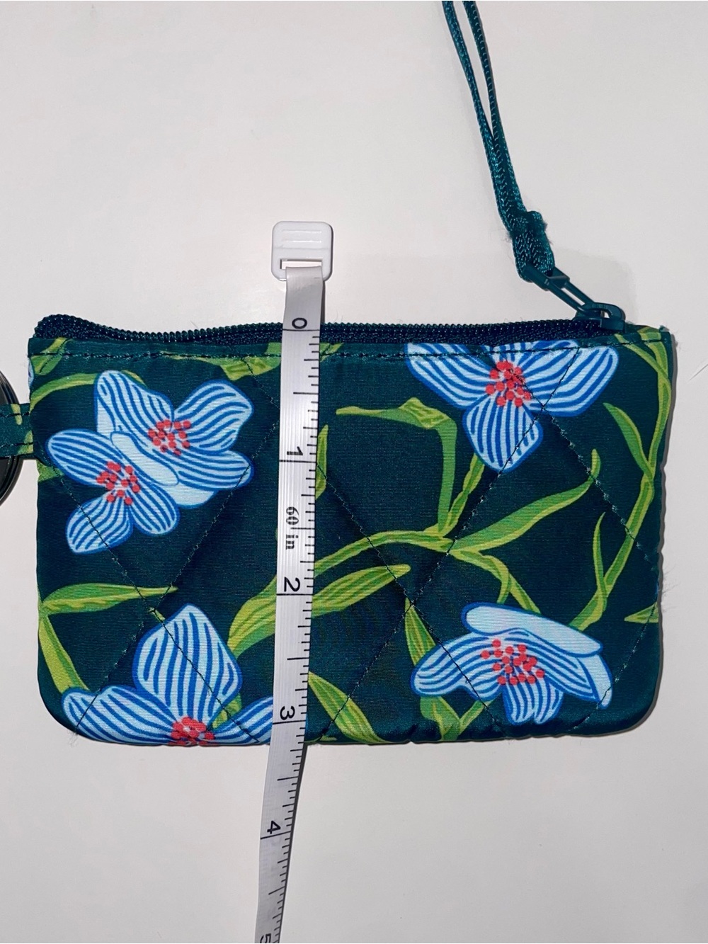 NWT $49 Vera Bradley Navy Floral Zip ID Holder with Matching Lanyard - Picture 4 of 5